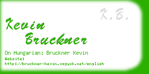 kevin bruckner business card